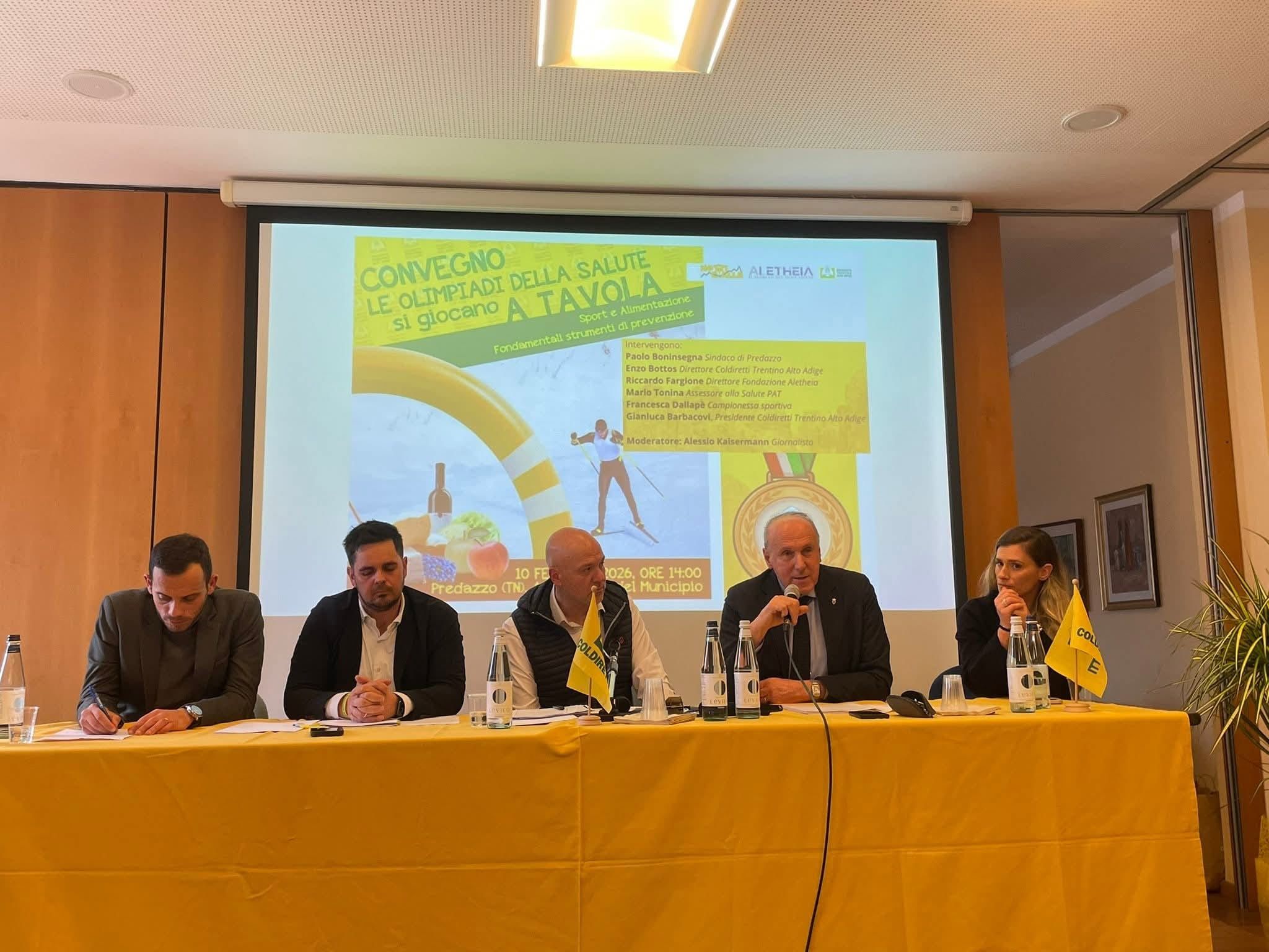 Predazzo, grande partecipazione all’incontro “Le Olimpiadi della salute si giocano a tavola”
