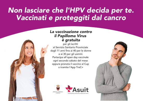 Vaccinazione HPV: sabato 13 giugno torna l’open day