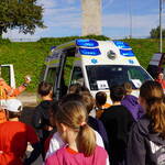 Vista di un'ambulanza