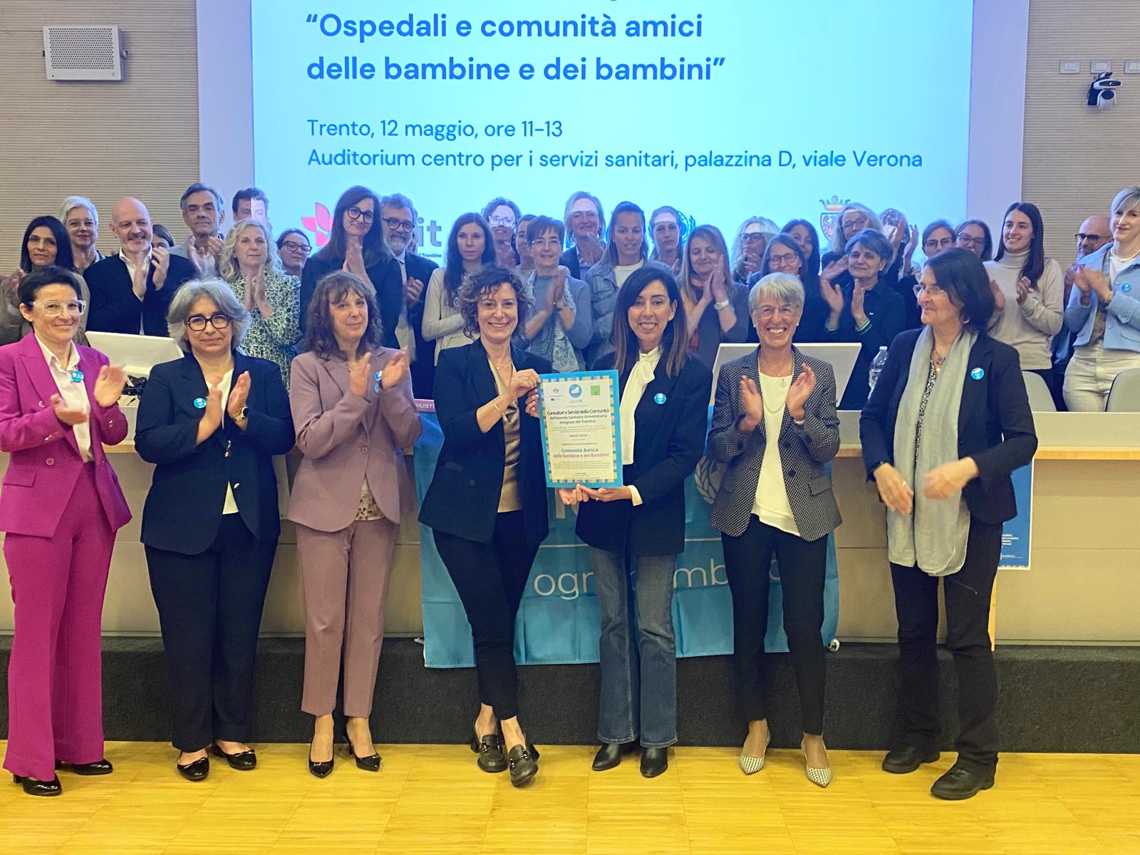 Consegna della permamena Ospedali e Comunità amici delle bambine e dei bambini