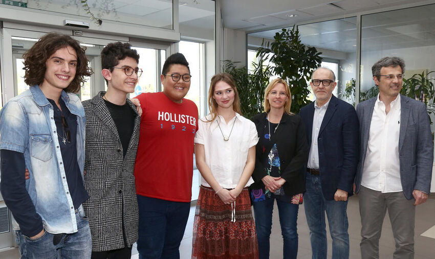 Dalla fiction alla realtà: i protagonisti di "Braccialetti Rossi" in visita al centro di Protonterapia di Trento